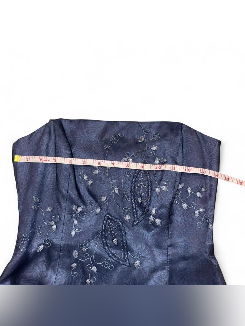 Vintage 1995 Laundry by Shelli Segal 100% silk embroidered formal dress - Picture 4 of 8